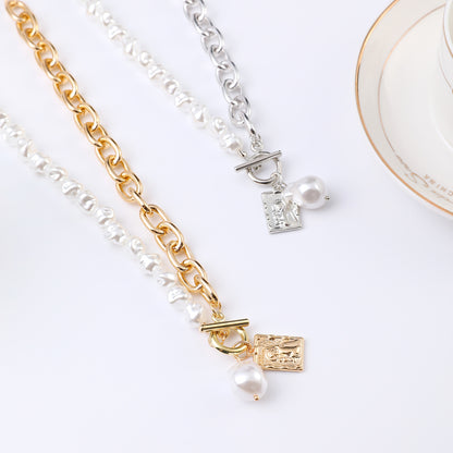 Vintage Baroque Pearl Necklace for Holiday Banquets