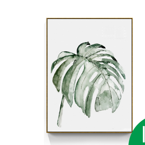 Tropical Palm Leaves Watercolor Canvas Prints (Set of 6)