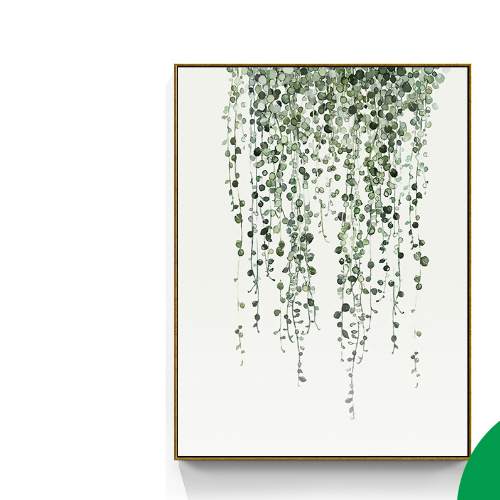 Tropical Palm Leaves Watercolor Canvas Prints (Set of 6)