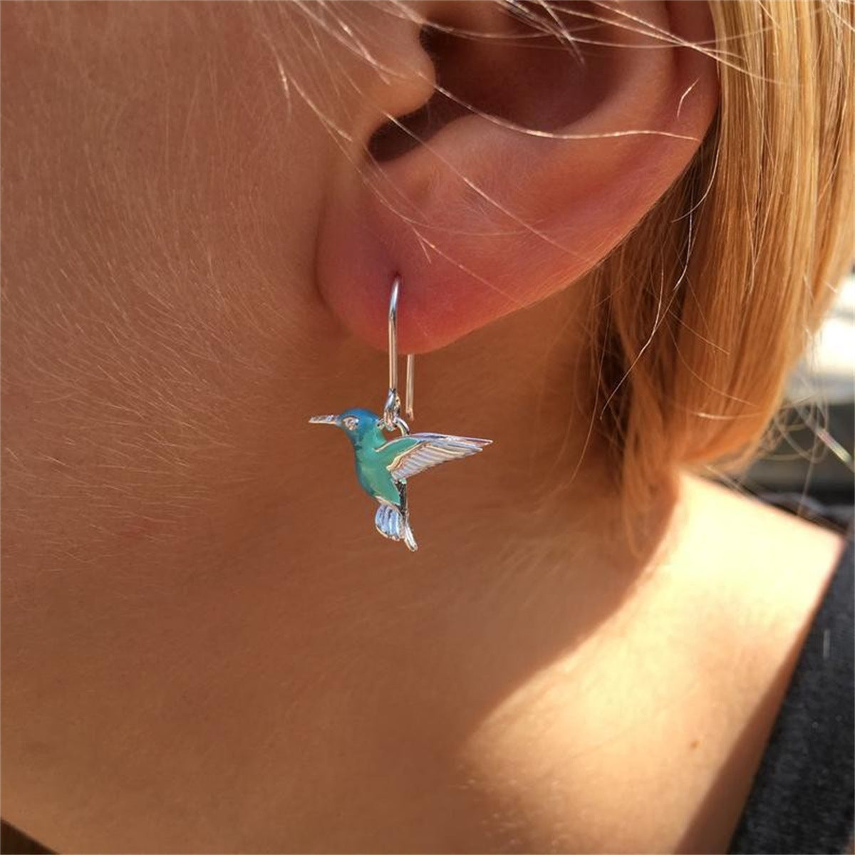 Fashion Vintage Blue Bird Earrings for Cross-Border Sale