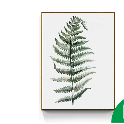 Tropical Palm Leaves Watercolor Canvas Prints (Set of 6)