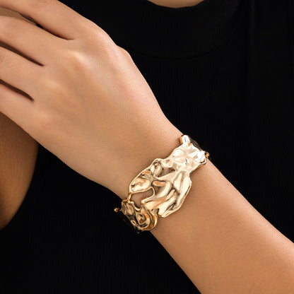 Liquid Metallic Pleated Bracelet