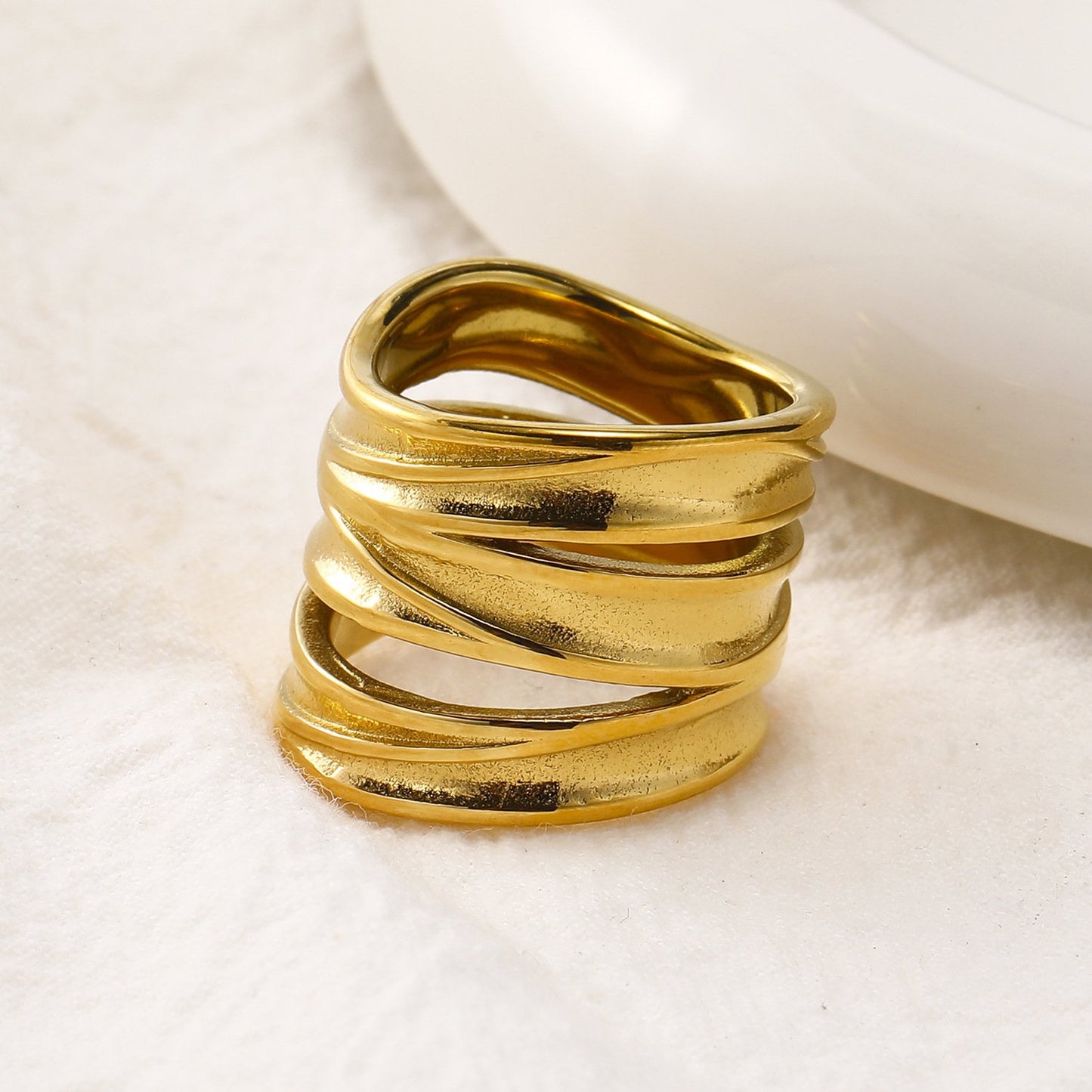 Multi-layer Stainless Steel High-key Fashion Ring
