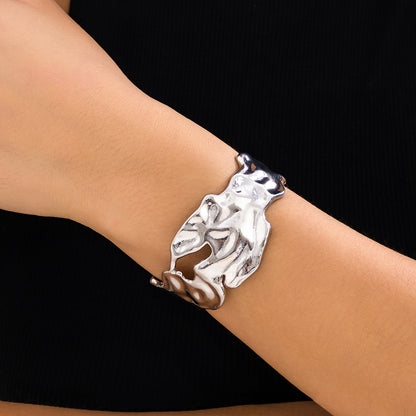 Liquid Metallic Pleated Bracelet