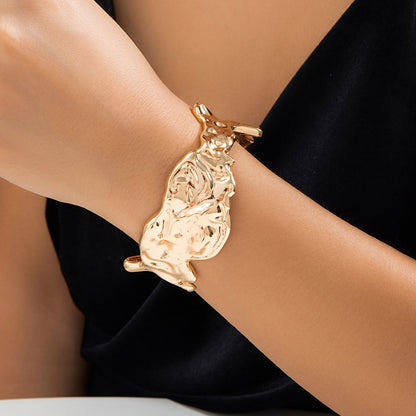 Liquid Metallic Pleated Bracelet